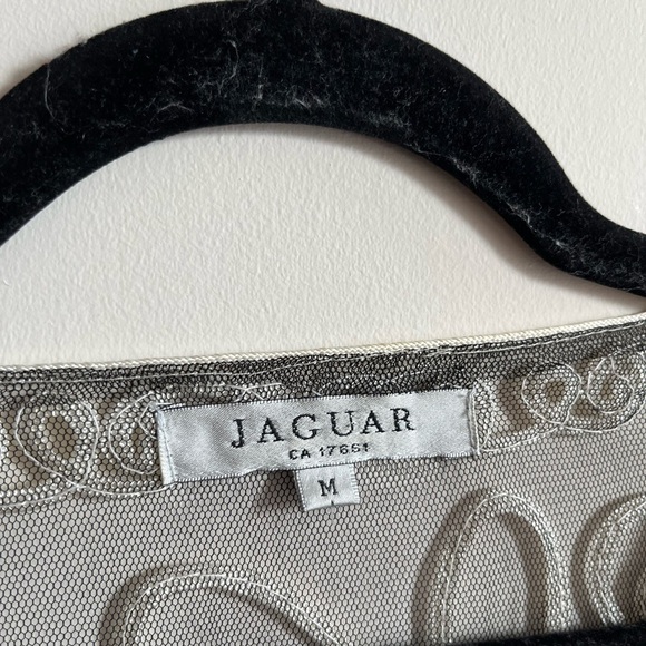 JAGUAR Vintage Sheer Embroidered Mesh Cardigan - Picture 2 of 8